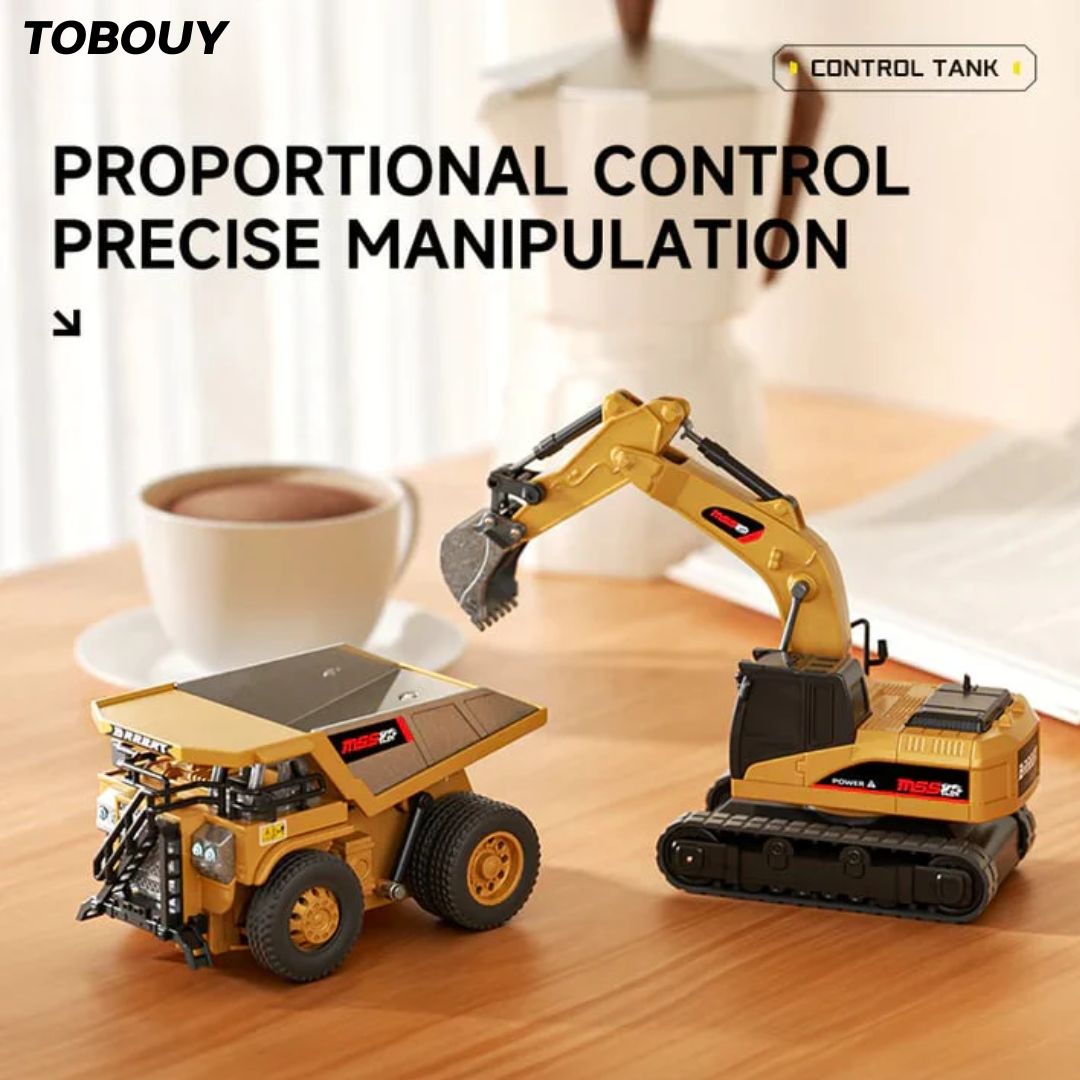 Tobfun Mini RC Construction Set – Forklift, Excavator & Dump Truck