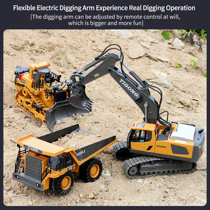 Tobfun RC Excavator 1/20 Scale – 11-Channel Remote Control Toy
