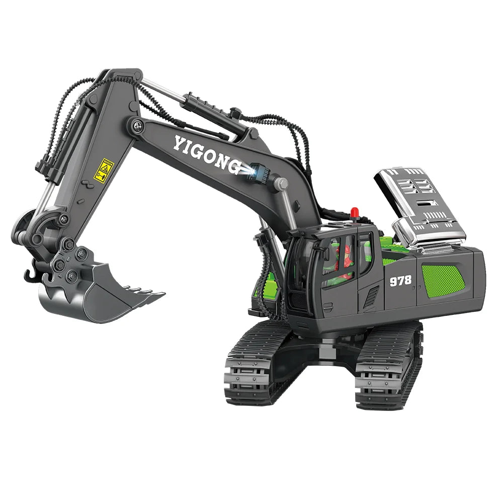 Tobfun RC Excavator 1/20 Scale – 11-Channel Remote Control Toy