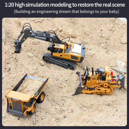 Tobfun RC Excavator 1/20 Scale – 11-Channel Remote Control Toy