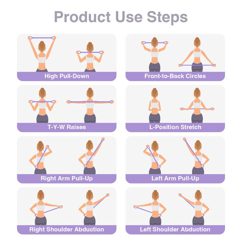 Tobfun Figure 8 Resistance Bands – Silicone Exercise Bands