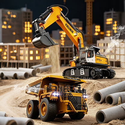 Tobfun RC Excavator 1/20 Scale – 11-Channel Remote Control Toy