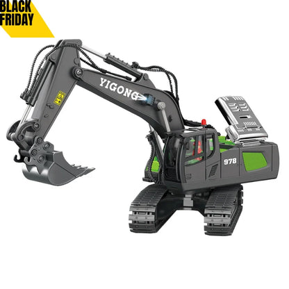 Tobfun RC Excavator 1/20 Scale – 11-Channel Remote Control Toy