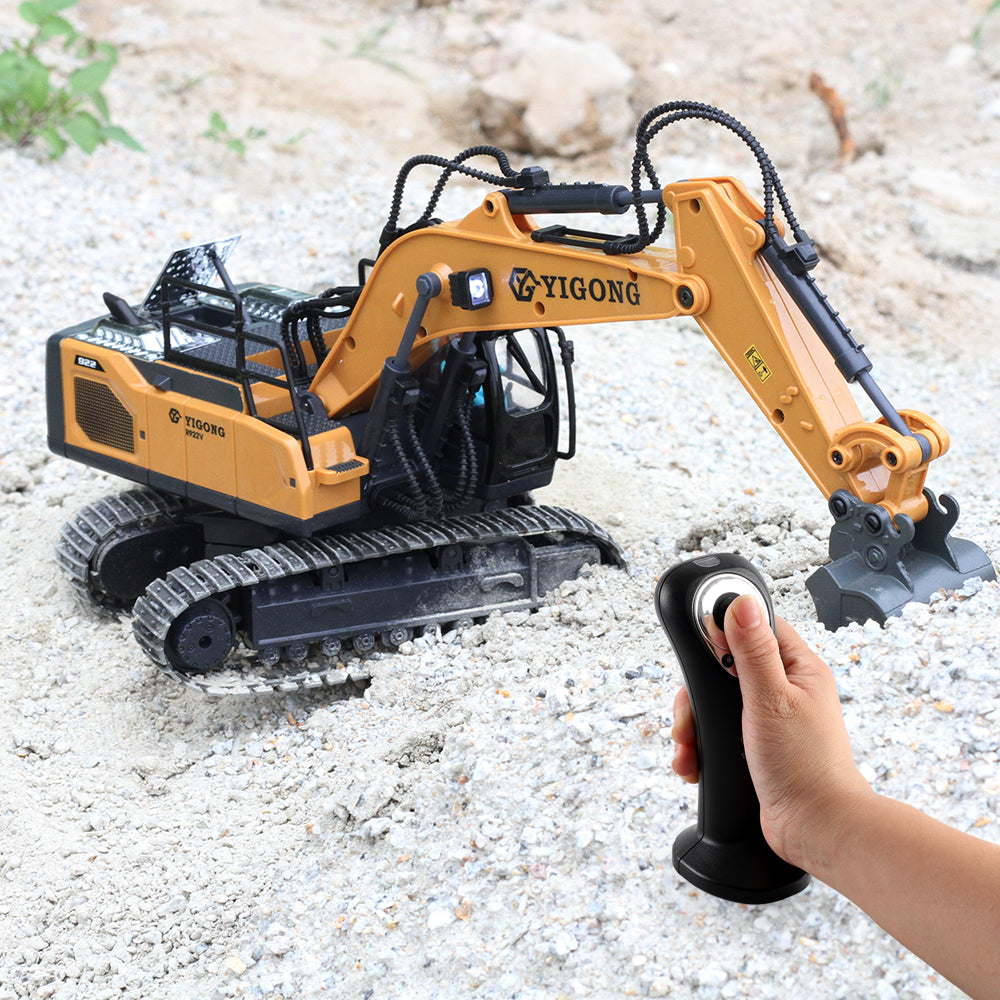 Tobouy Next-Gen RC Excavator 1/20 Scale  – Alloy Build, Body-Sensing Control, 360° Rotation