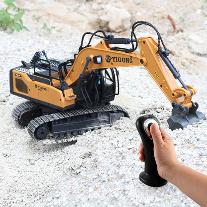 Tobfun Next-Gen RC Excavator 1/20 Scale  – Alloy Build, Body-Sensing Control, 360° Rotation