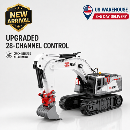 Tobfun JC950 RC Excavator – 360 Degree Continuous Rotation Top View