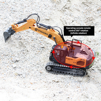 Tobfun Next-Gen RC Excavator 1/20 Scale  – Alloy Build, Body-Sensing Control, 360° Rotation
