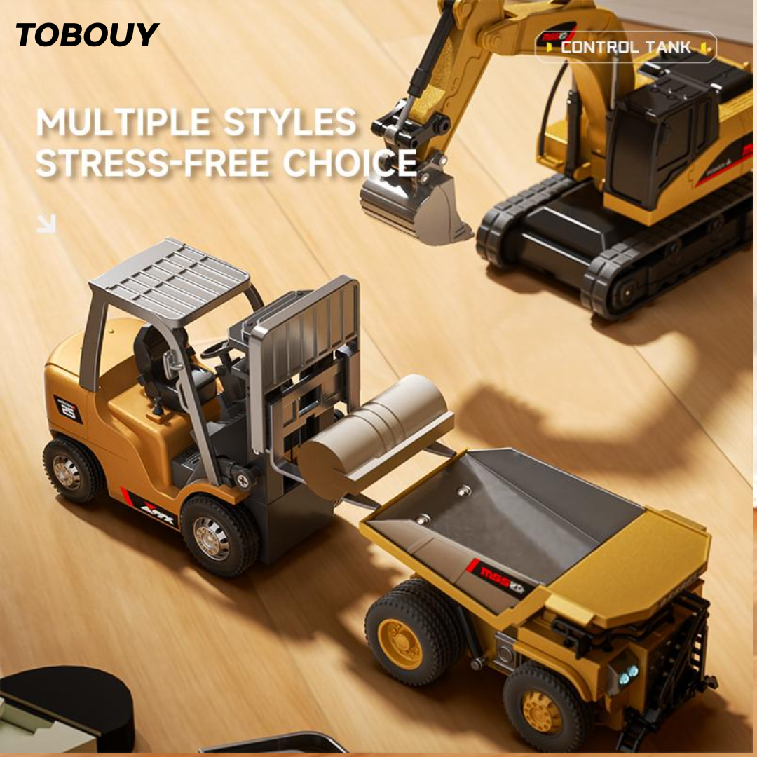 Tobfun  Mini RC Construction Set – Forklift, Excavator & Dump Truck