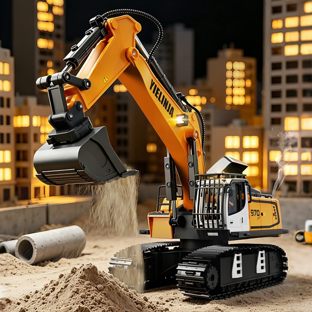 Tobfun RC Excavator 1/20 Scale – 11-Channel Remote Control Toy