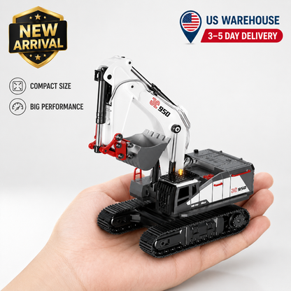 Tobfun JC950 RC Excavator – 28-Channel Upgraded Control with Quick-Release Attachment