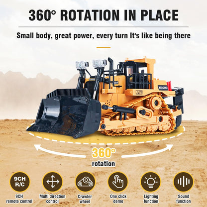 Tobfun RC Bulldozer 1/20 Scale – Realistic, Rugged, Ready for Action