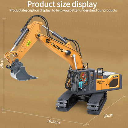 Tobfun Next-Gen RC Excavator 1/20 Scale  – Alloy Build, Body-Sensing Control, 360° Rotation