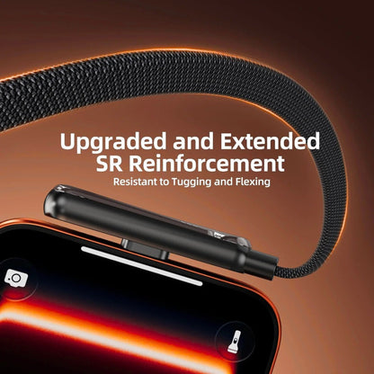 2-in-1 Braided Fast Charge Cable With Built-in Phone Stand