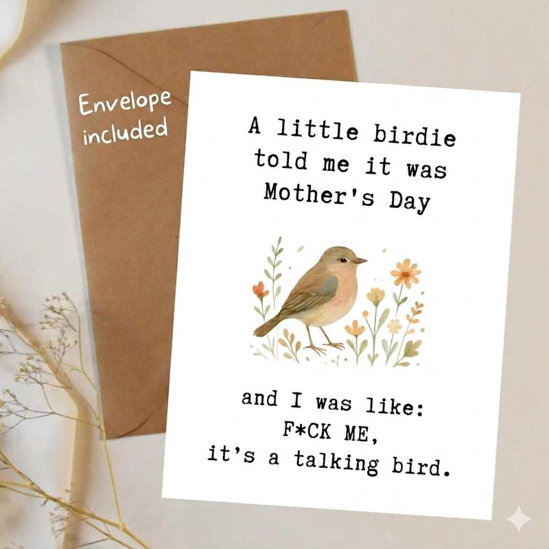 💐 Funny Mother’s Day Card: "Favorite Child" Gag Gift – 4x6 Blank Folded Cardstock – Personalize for Mom 🎈