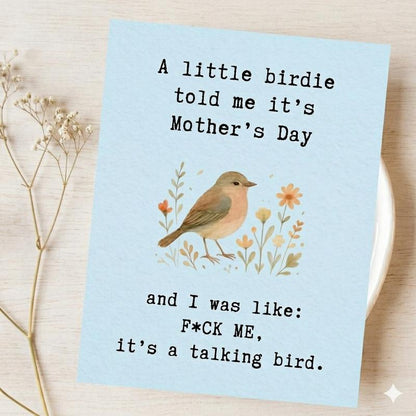 💐 Funny Mother’s Day Card: "Favorite Child" Gag Gift – 4x6 Blank Folded Cardstock – Personalize for Mom 🎈
