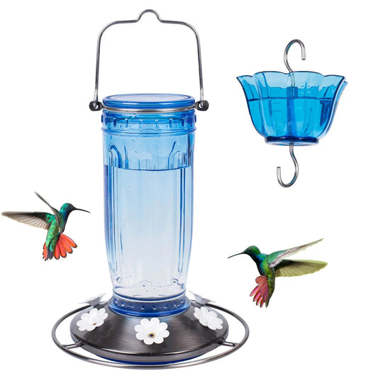 Hummingbird Season 2026 Hand-Blown Glass Feeder Leak-Proof Bee Guard-Hummingbird Feeders